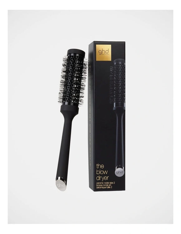 Ceramic Radial Brush (size 2) The Blow Dryer Round Hair Brush in Black